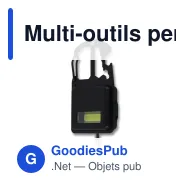 Multi-outils personnalisable compact 7 fonctions avec logo - R-ABS recyclé - Miniature 2