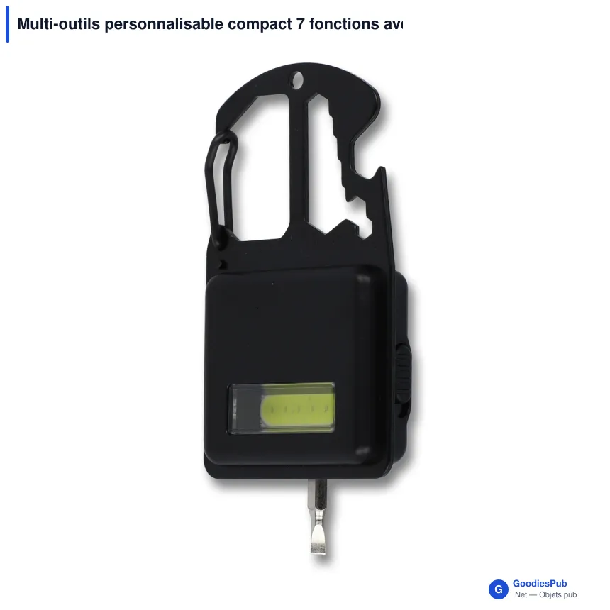 Multi-outils personnalisable compact 7 fonctions avec logo - R-ABS recyclé - Image 2