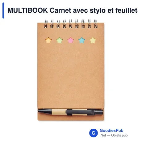 MULTIBOOK Carnet avec stylo et feuillets