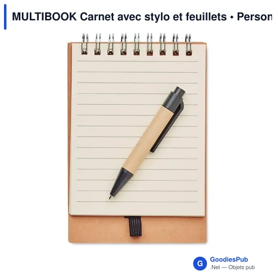 MULTIBOOK Carnet avec stylo et feuillets - Image 6