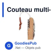 Couteau multi-outils personnalisable en liège avec logo - Miniature 3