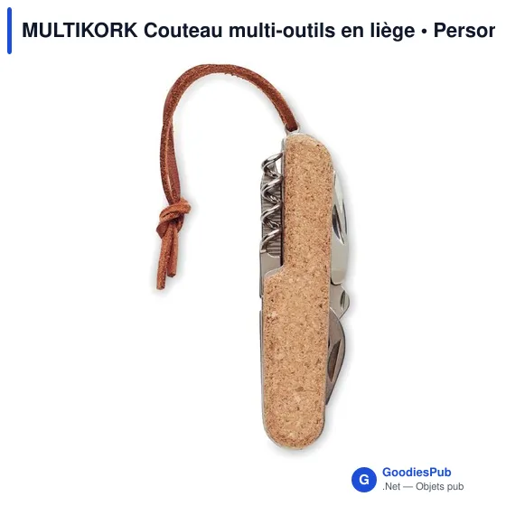 Couteau multi-outils personnalisable en liège avec logo - Image 3