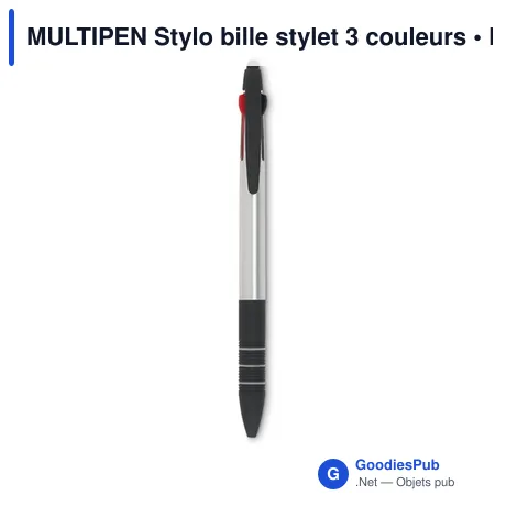 MULTIPEN Stylo bille stylet 3 couleurs