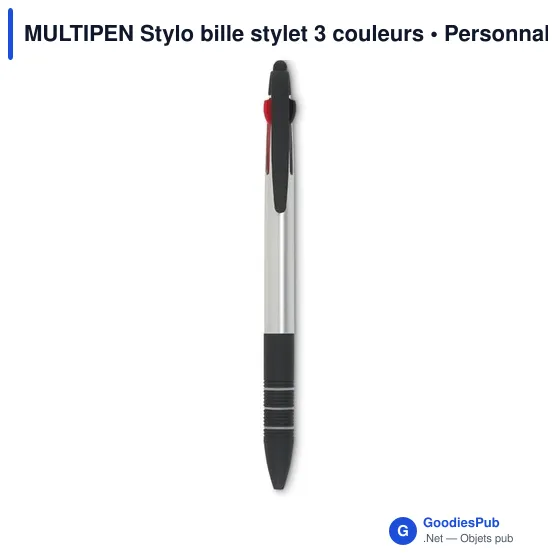 MULTIPEN Stylo bille stylet 3 couleurs - Image 1