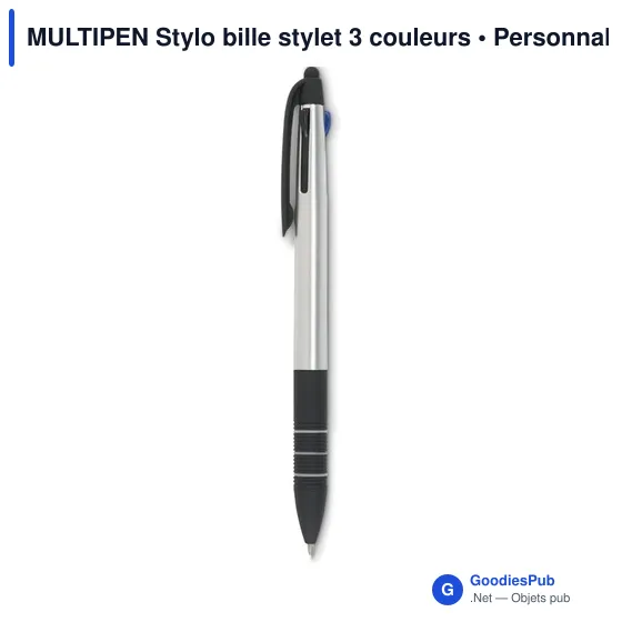 MULTIPEN Stylo bille stylet 3 couleurs - Image 3