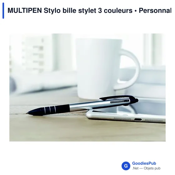 MULTIPEN Stylo bille stylet 3 couleurs - Image 5