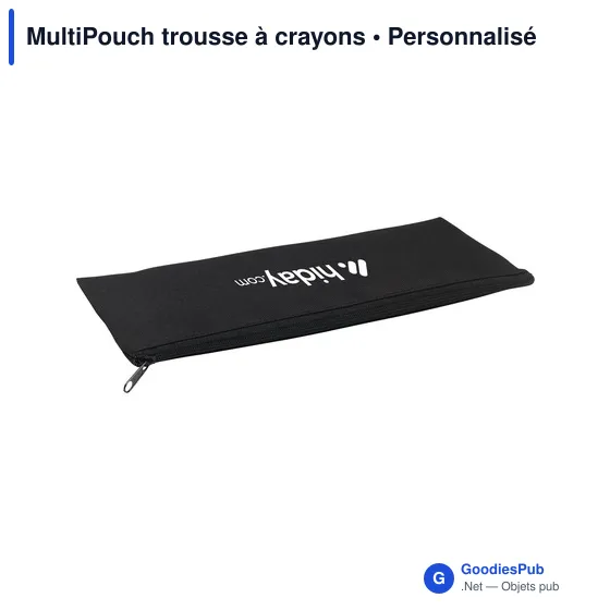 Trousse à crayons personnalisable MultiPouch avec logo - Image 1