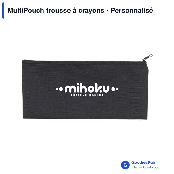 Trousse à crayons personnalisable MultiPouch avec logo - Image 2