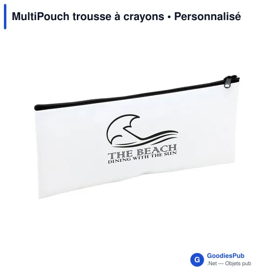Trousse à crayons personnalisable MultiPouch avec logo - Image 4