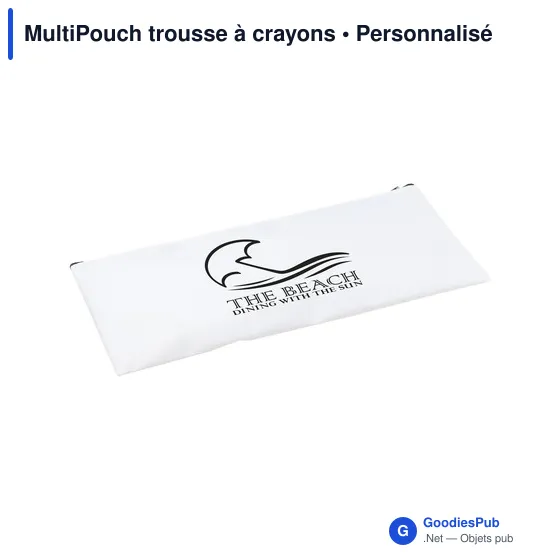 Trousse à crayons personnalisable MultiPouch avec logo - Image 5