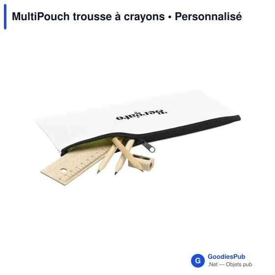 Trousse à crayons personnalisable MultiPouch avec logo - Image 6