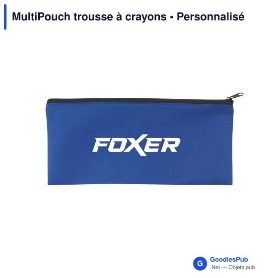 Trousse à crayons personnalisable MultiPouch avec logo - Image 7