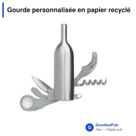 Gourde personnalisée en papier recyclé avec logo - MULTIVINO