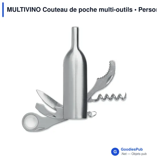 Gourde personnalisée en papier recyclé avec logo - MULTIVINO - Image 1
