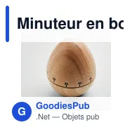 Minuteur en bois de pin personnalisable avec logo pour entreprise - Miniature 4