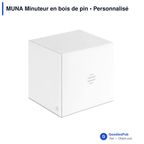 Minuteur en bois de pin personnalisable avec logo pour entreprise - Image 5