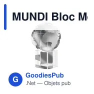 MUNDI Bloc Monde cristal - Miniature 1