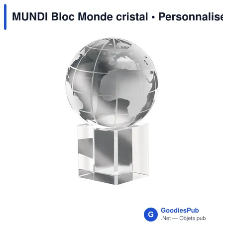 MUNDI Bloc Monde cristal
