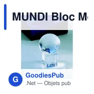 MUNDI Bloc Monde cristal - Miniature 3