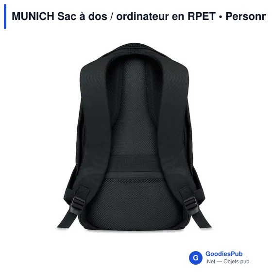 Sac à dos ordinateur personnalisable avec logo - Munich - Image 2