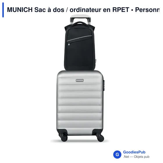 Sac à dos ordinateur personnalisable avec logo - Munich - Image 6