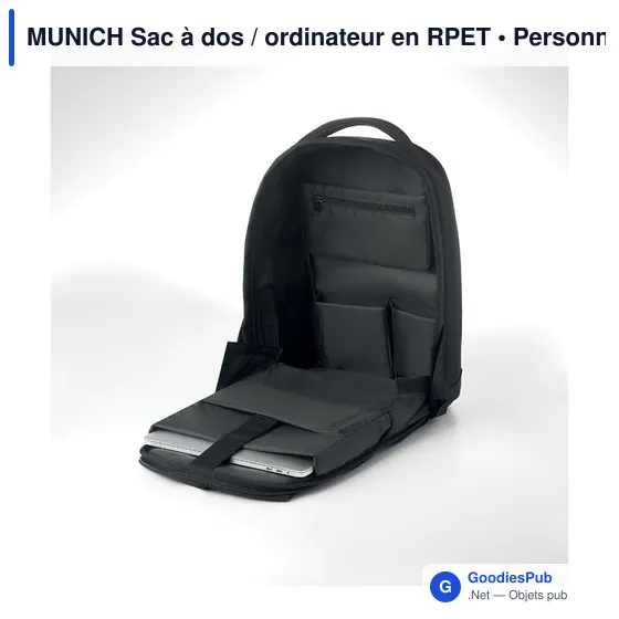 Sac à dos ordinateur personnalisable avec logo - Munich - Image 7
