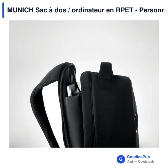 Sac à dos ordinateur personnalisable avec logo - Munich - Image 8