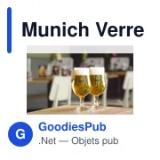 Verre à bière personnalisable Munich avec logo - 370 ml - Miniature 1