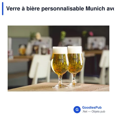 Verre à bière personnalisable Munich avec logo - 370 ml