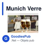 Verre à bière personnalisable Munich avec logo - 370 ml - Miniature 2