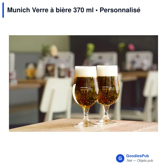 Verre à bière personnalisable Munich avec logo - 370 ml - Image 2