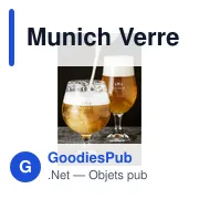 Verre à bière personnalisable Munich avec logo - 370 ml - Miniature 3