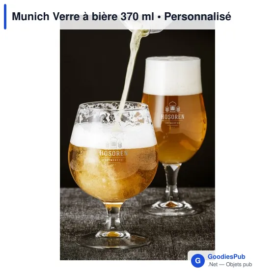 Verre à bière personnalisable Munich avec logo - 370 ml - Image 3