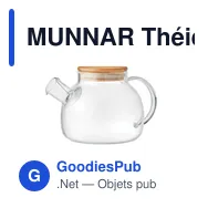 MUNNAR Théière en verre 850ml - Miniature 1
