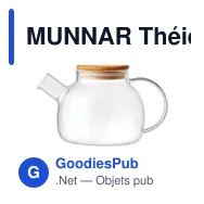 MUNNAR Théière en verre 850ml - Miniature 2