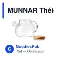 MUNNAR Théière en verre 850ml - Miniature 3