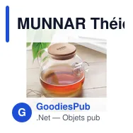 MUNNAR Théière en verre 850ml - Miniature 4