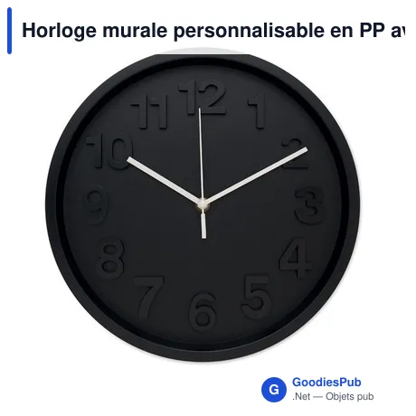 Horloge murale personnalisable en PP avec logo - MURO