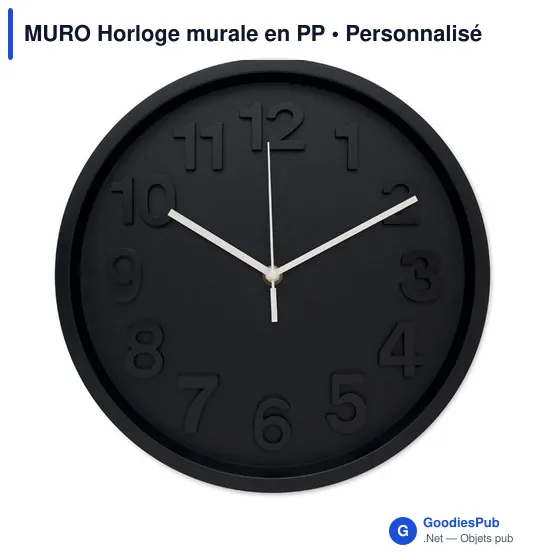 Horloge murale personnalisable en PP avec logo - MURO - Image 1