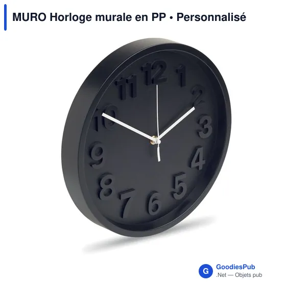 Horloge murale personnalisable en PP avec logo - MURO - Image 2