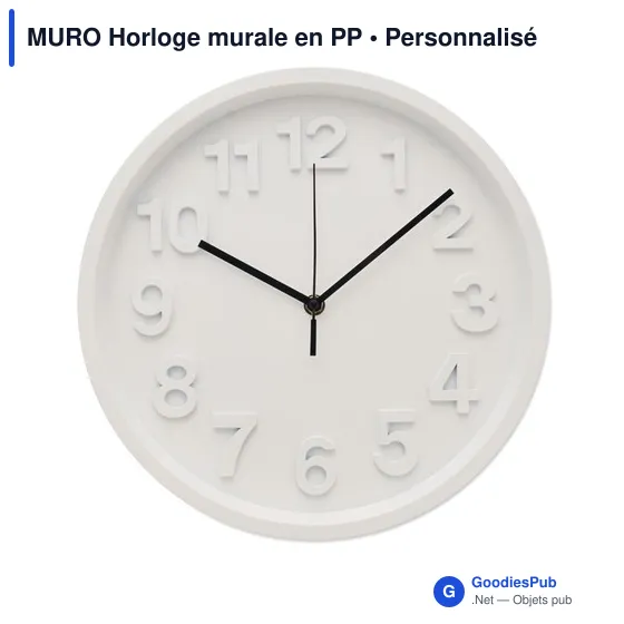 Horloge murale personnalisable en PP avec logo - MURO - Image 11