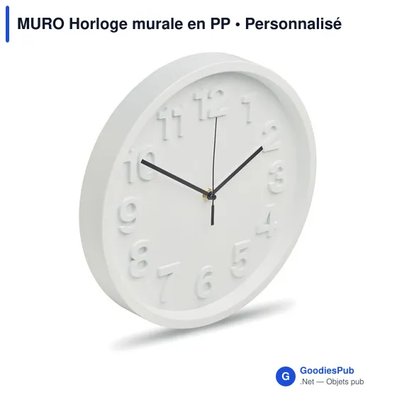 Horloge murale personnalisable en PP avec logo - MURO - Image 12