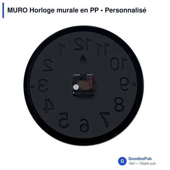 Horloge murale personnalisable en PP avec logo - MURO - Image 3