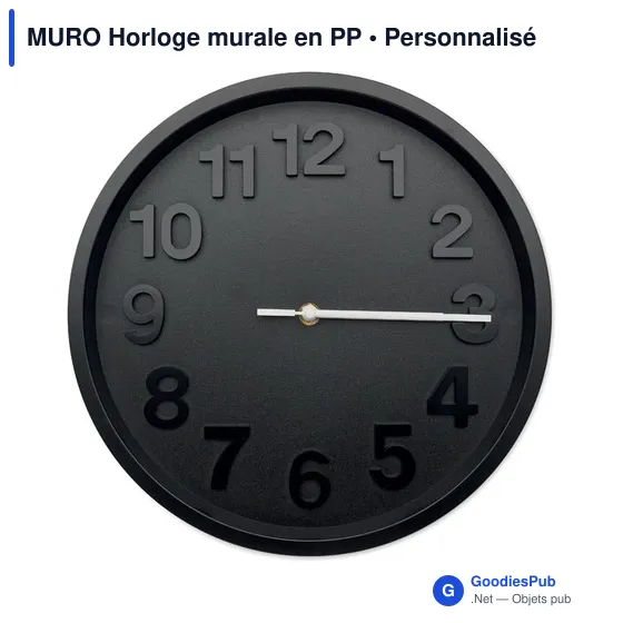 Horloge murale personnalisable en PP avec logo - MURO - Image 5