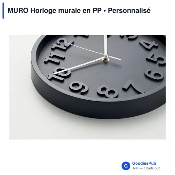 Horloge murale personnalisable en PP avec logo - MURO - Image 6