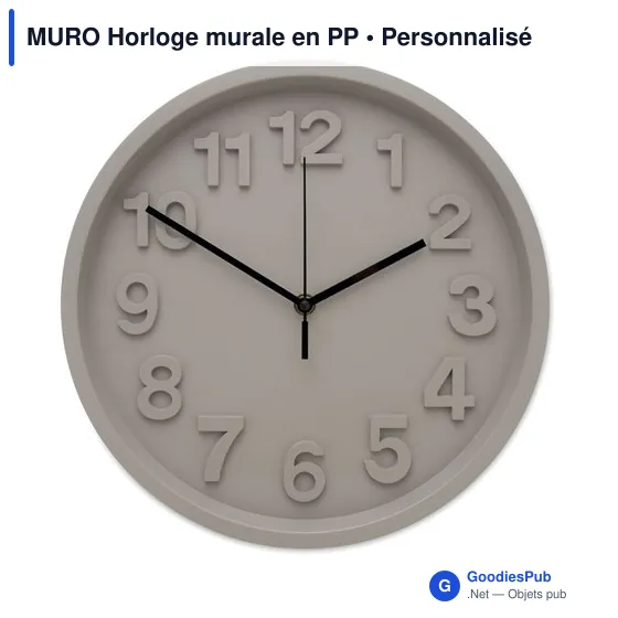Horloge murale personnalisable en PP avec logo - MURO - Image 7