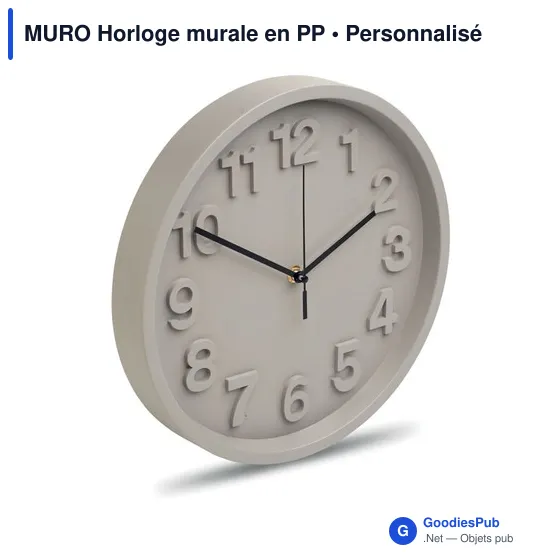 Horloge murale personnalisable en PP avec logo - MURO - Image 8