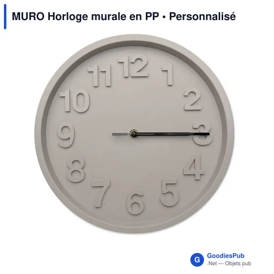 Horloge murale personnalisable en PP avec logo - MURO - Image 9