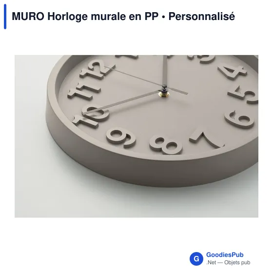 Horloge murale personnalisable en PP avec logo - MURO - Image 10