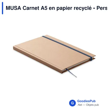 MUSA Carnet A5 en papier recyclé